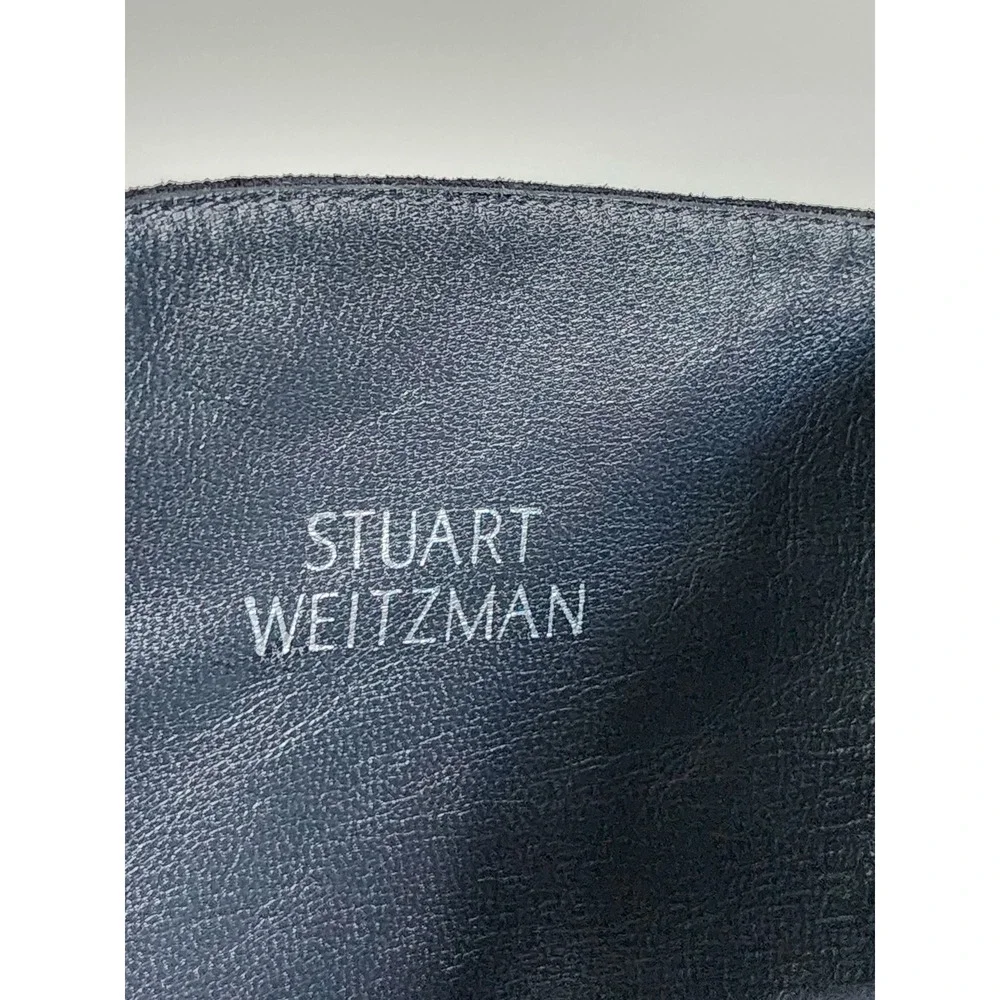 Stuart Weitzman Alljack Black Suede Over The Knee Block Heel Boots Womens 37.5